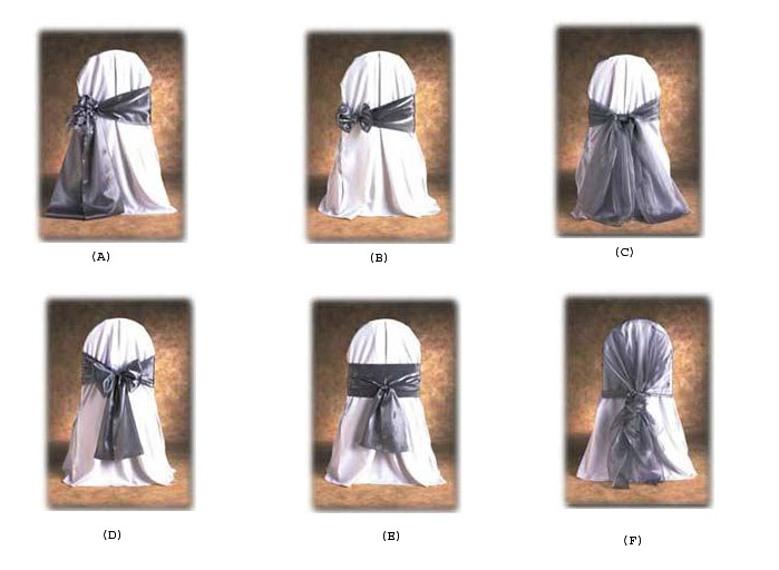 CHAIR COVERS WITH DIFFERENT  BOWS