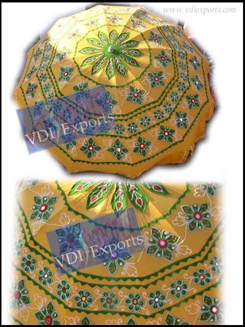EMBROIDERED PATCH WORK UMBRELLA