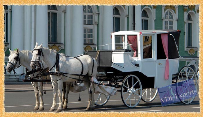 COVERED WEDDING HORSE CARRIAGE