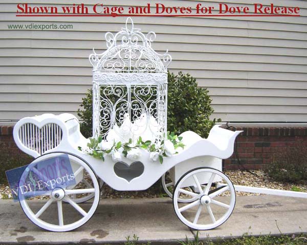 CINDY WITH DOVES CARRIAGE