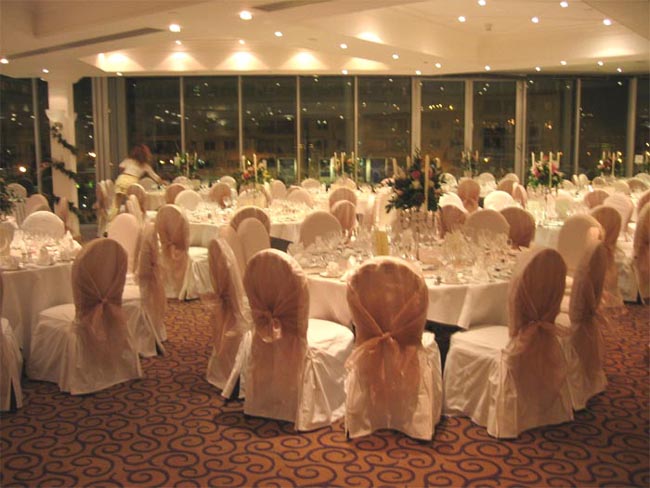 CHAIR COVERS WITH TISSUE FABRIC