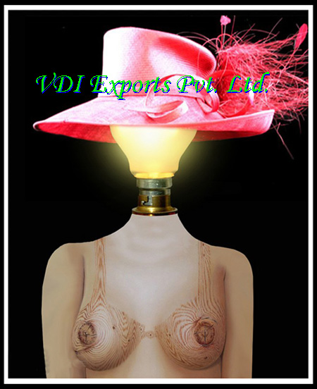FEMALE BREAST FIBER TABLE LAMP