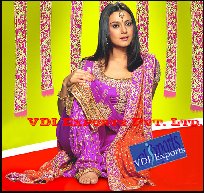 BOLLYWOOD PREITY ZINTA EMBROIDERED  SUIT