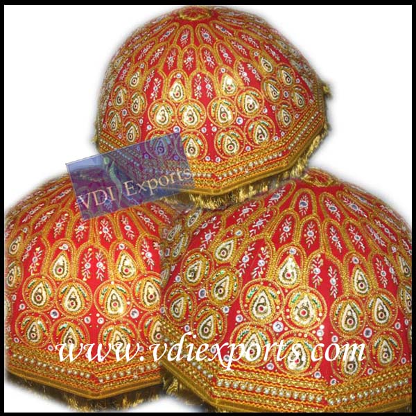 RED EMBROIDERED INDIAN WEDDING UMBRELLA