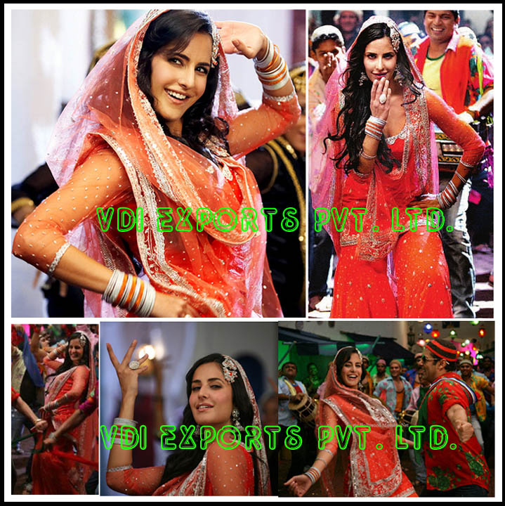 BOLLYWOOD KATRINA KAIF TEES MAAR KHAN DANCE  DRESS