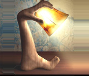 FIBRE HAND FOOT TABLE LAMP
