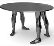 FIBER MEN LEGS TABLE