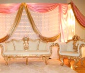 WEDDING CARVED THRONE WITH TWO ONE SEATER
