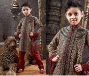 SEQUINED EMBROIDERED HEAVY KIDS ACHKAN