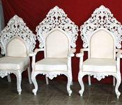 CRYSTAL CARVED WEDDING CHAIRS